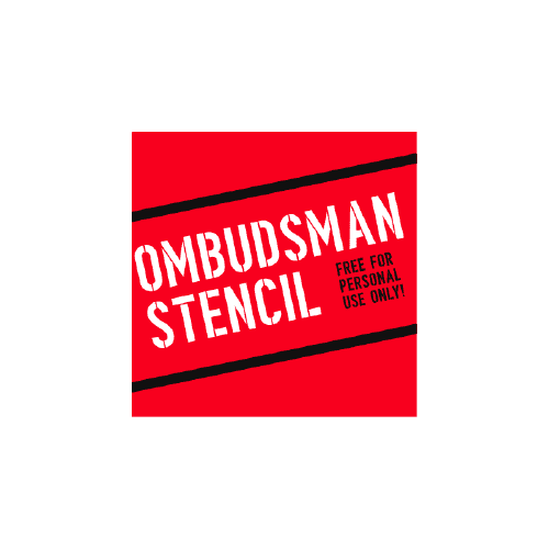 Ombudsman Stencil font for construction logos
